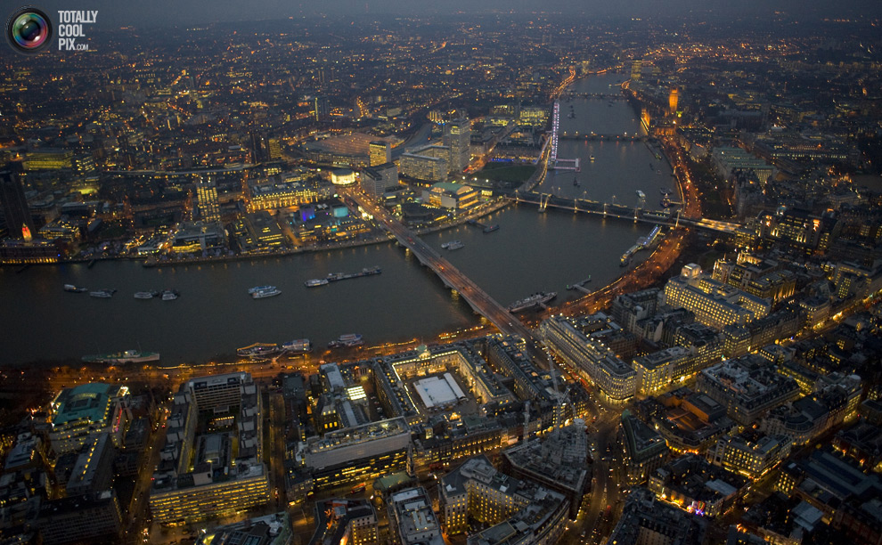 Ночной Лондон: вид с воздуха - ФОТОСЕССИЯ