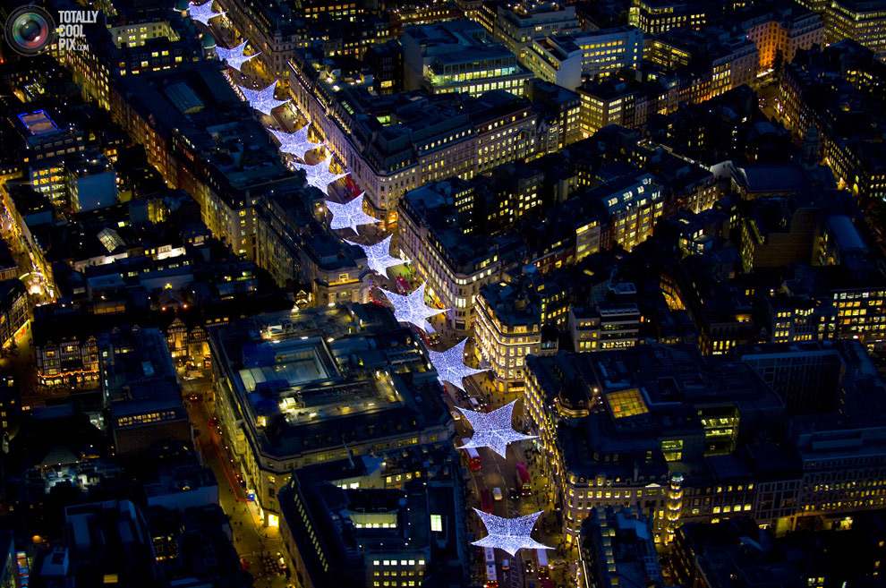 Ночной Лондон: вид с воздуха - ФОТОСЕССИЯ