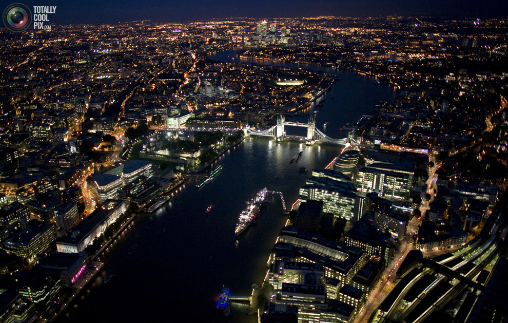 Ночной Лондон: вид с воздуха - ФОТОСЕССИЯ