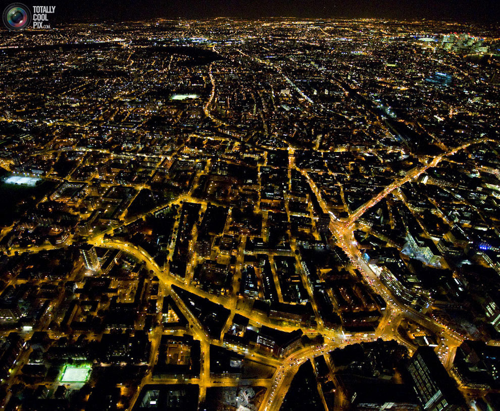 Ночной Лондон: вид с воздуха - ФОТОСЕССИЯ