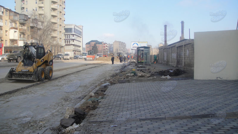 Расширяется одна из главных дорог Баку – ФОТО