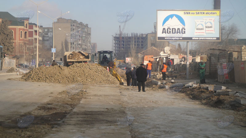 Расширяется одна из главных дорог Баку – ФОТО