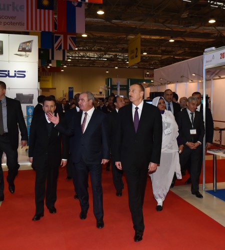 Президент Ильхам Алиев принял участие в открытии выставки "Bakutel-2014" - ОБНОВЛЕНО - ФОТО