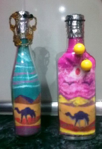 "Картинная галерея Day.Az": Интересные работы со цветной солью и пластилином - ФОТО