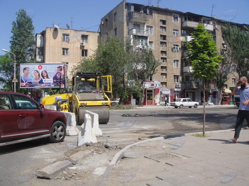 На одной из центральных улиц Баку начался ремонт - ОБНОВЛЕНО - ФОТО