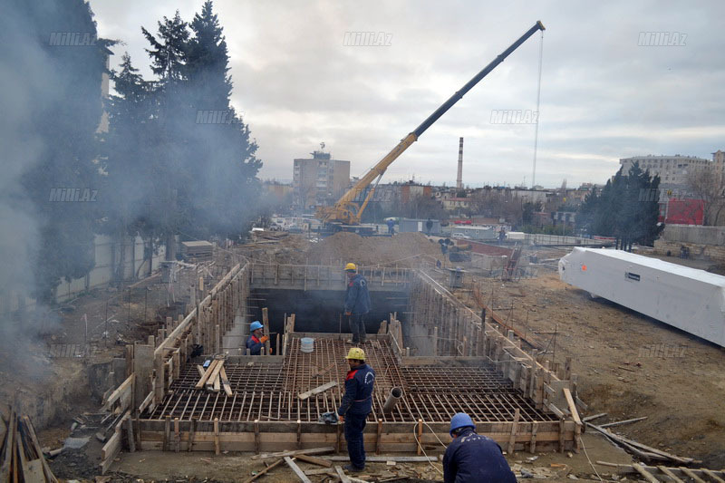 Bakıda yeni metro stansiyası tikilir – FOTO