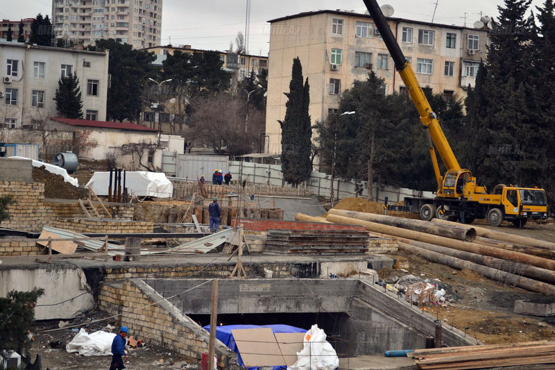 Bakıda yeni metro stansiyası tikilir – FOTO