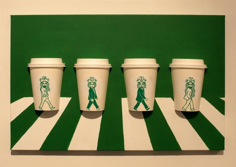 "Картинная галерея" Day.Az: Искусство из стаканчиков Starbucks - ФОТО