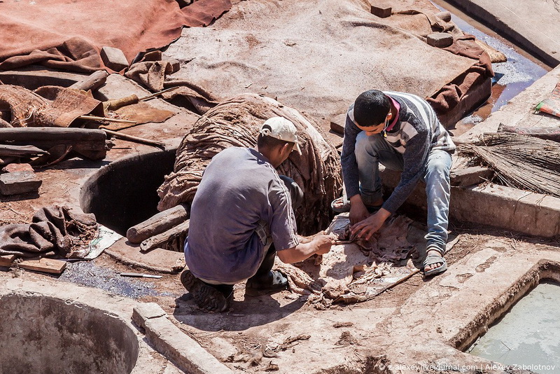 Марокко: как изготавливают натуральную кожу - ФОТОСЕССИЯ