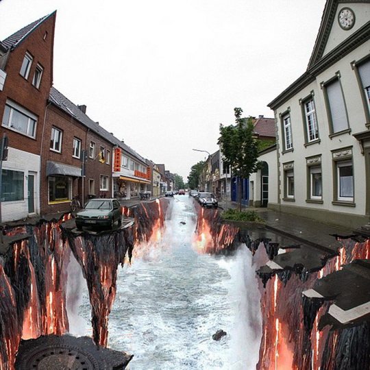 10 впечатляющих 3D-рисунков на асфальте - ФОТОСЕССИЯ