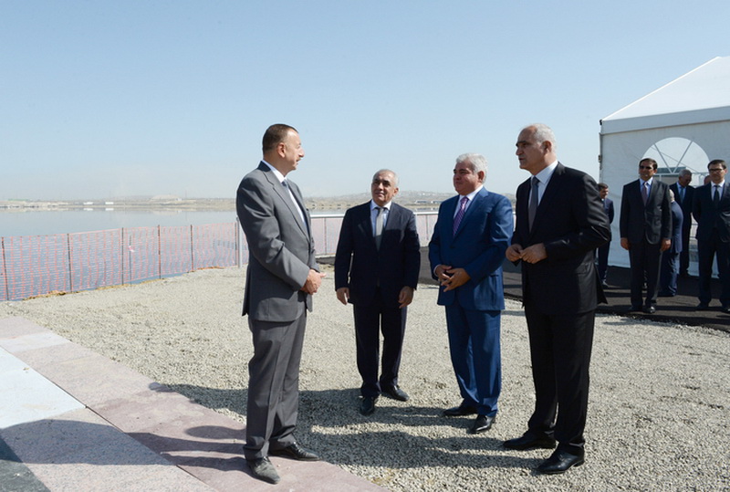 Президент Ильхам Алиев ознакомился с ходом работ по строительству Олимпийского стадиона, ряда дорожных объектов и восстановлению экосреды озера Беюкшор - ОБНОВЛЕНО - ФОТО