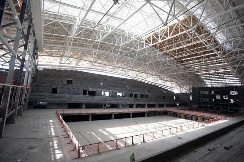 Первая леди Азербайджана Мехрибан Алиева ознакомилась со строительством и реконструкцией спортивных объектов в связи с подготовкой к первым Европейским играм - ФОТО