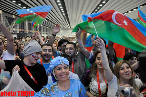 Выступление Сабины Бабаевой было встречено овациями в пресс-центре "Baku Crystal Hall" - ФОТОСЕССИЯ