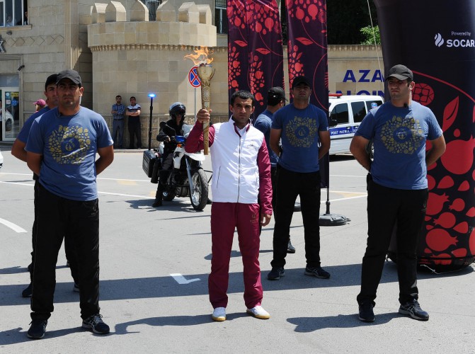 Факел Евроигр доставлен в Уджар - ФОТО