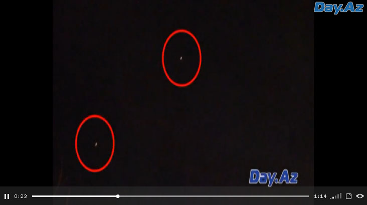 В небе над Баку засняли пять НЛО - ВИДЕО