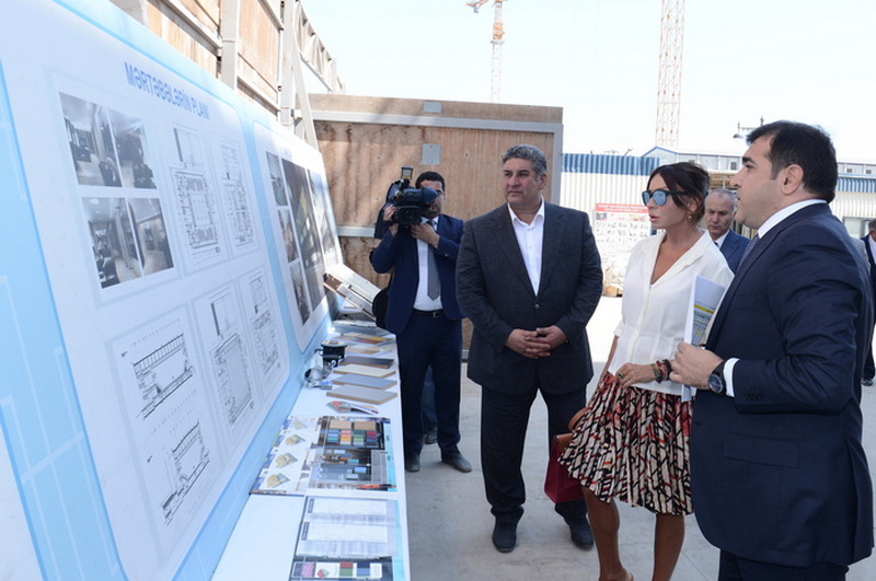 Первая леди Азербайджана Мехрибан Алиева ознакомилась со строительством и реконструкцией спортивных объектов в связи с подготовкой к первым Европейским играм - ФОТО