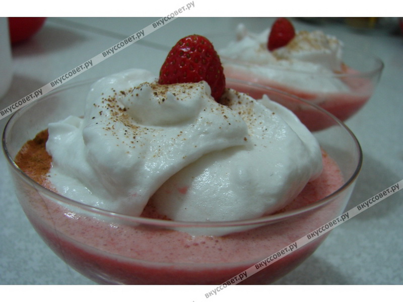 Клубничный гоголь-моголь - Пошаговый рецепт - ФОТО