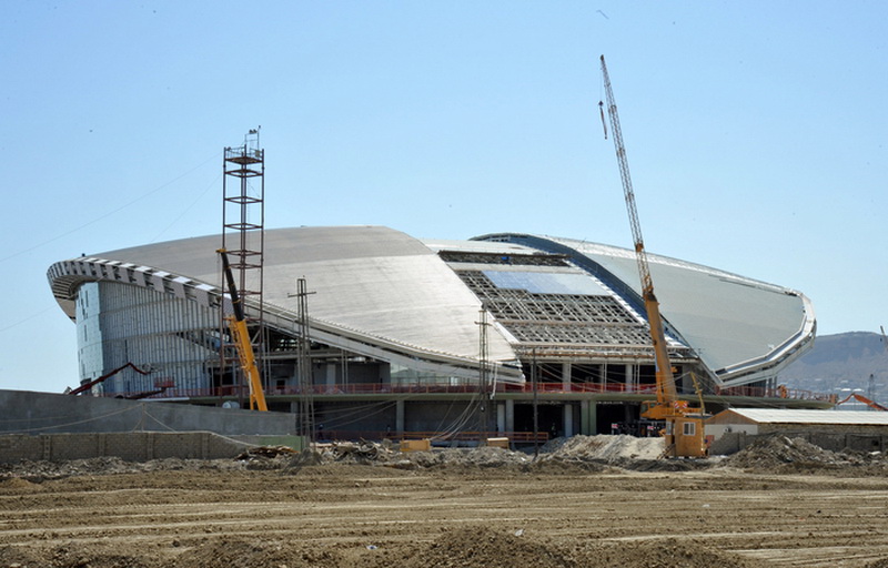 Первая леди Азербайджана Мехрибан Алиева ознакомилась со строительством и реконструкцией спортивных объектов в связи с подготовкой к первым Европейским играм - ФОТО