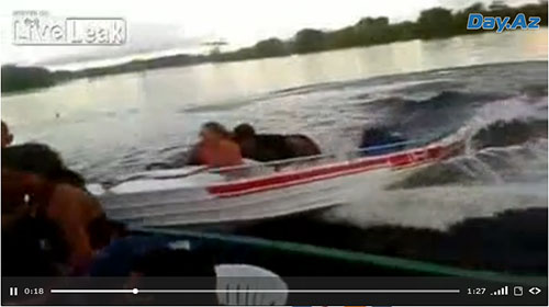 Курьез посреди озера: вечеринка на катере испортилась - ВИДЕО