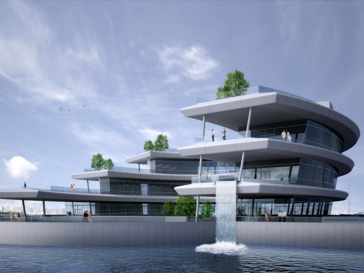 Посреди Каспия строится грандиозный центр - ФОТО