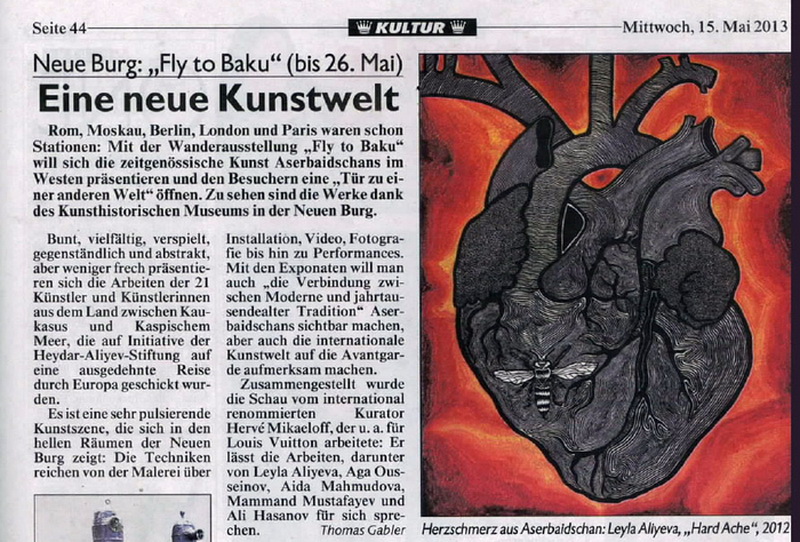 Avstriyanın nüfuzlu “Kronen Zeitung“ qəzetində Vyanada açılmış “Bakıya uçuş” sərgisinə həsr olunmuş məqalə dərc olunmuşdur - FOTO