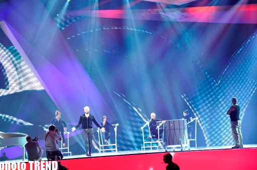 Грузинский участник "Евровидения" представил уникальное шоу на сцене "Baku Crystal Hall" - ФОТО