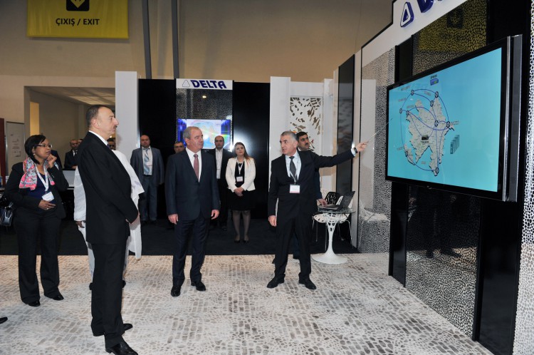 Президент Ильхам Алиев принял участие в открытии выставки "Bakutel-2014" - ОБНОВЛЕНО - ФОТО