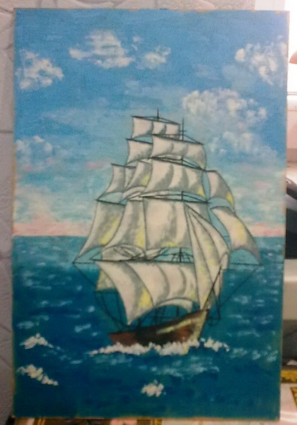 "Картинная галерея Day.Az": Интересные работы со цветной солью и пластилином - ФОТО