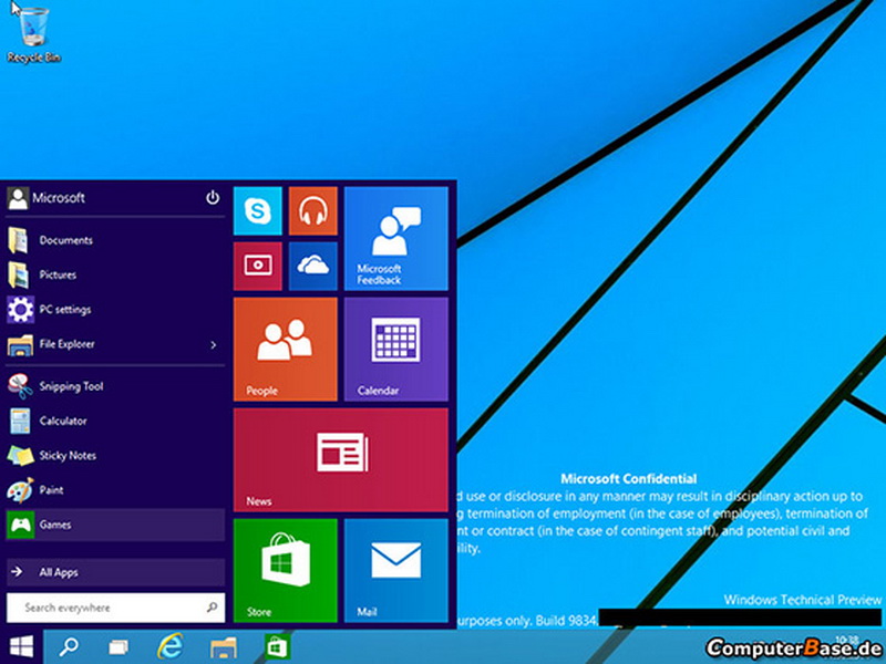 В Сеть попали снимки экрана будущего Windows 9 - ФОТО