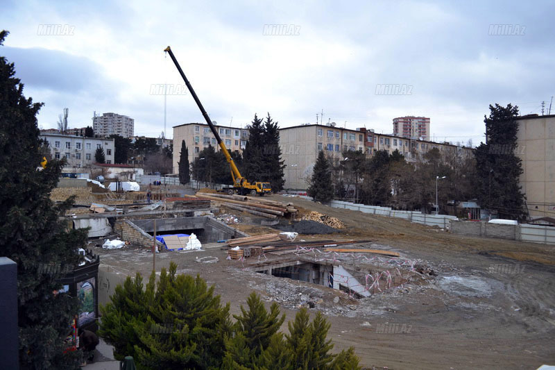 Bakıda yeni metro stansiyası tikilir – FOTO