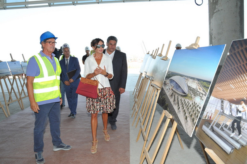 Первая леди Азербайджана Мехрибан Алиева ознакомилась со строительством и реконструкцией спортивных объектов в связи с подготовкой к первым Европейским играм - ФОТО