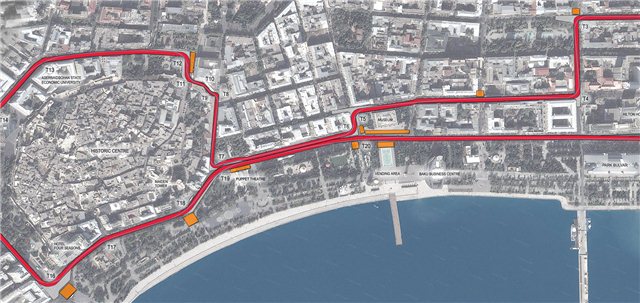 Гоночная трасса "Формулы-1" в Баку - ФОТО