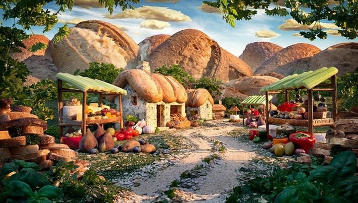 Картинная галерея" Day.Az: Съедобные пейзажи Карла Уорнера - ФОТО