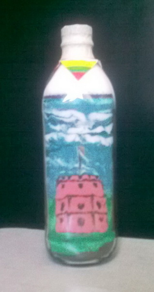 "Картинная галерея Day.Az": Интересные работы со цветной солью и пластилином - ФОТО