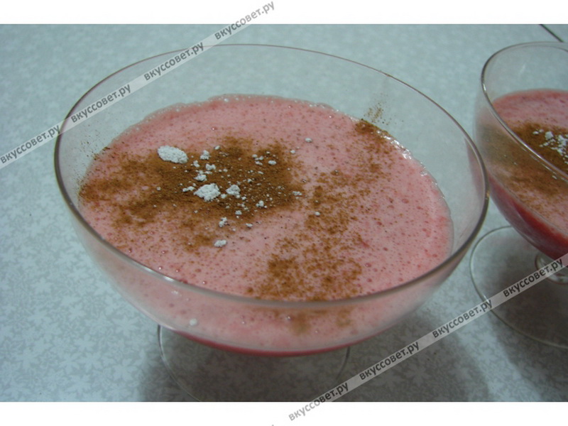 Клубничный гоголь-моголь - Пошаговый рецепт - ФОТО