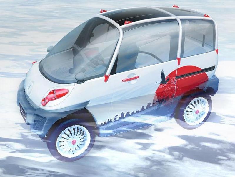 Японцы построили оригинальный плавающий электромобиль - ФОТО