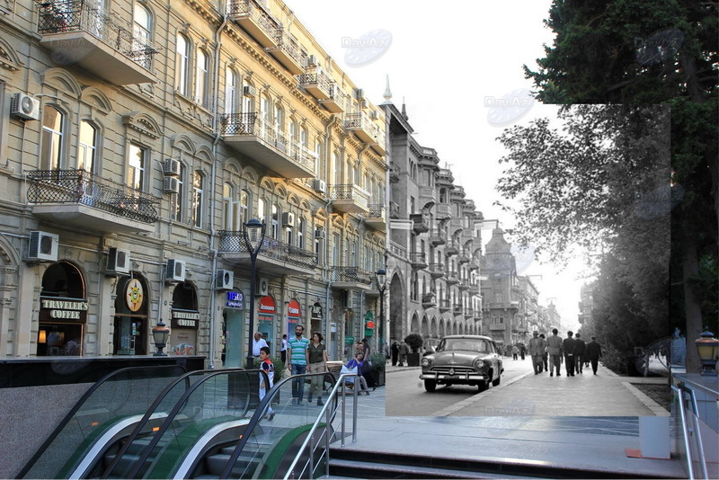 "Фотоклуб Day.Az": Коллаж новых и старых фотографий Баку - ФОТО