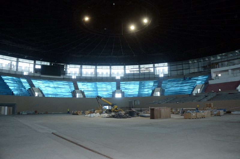 Первая леди Азербайджана Мехрибан Алиева ознакомилась со строительством и реконструкцией спортивных объектов в связи с подготовкой к первым Европейским играм - ФОТО