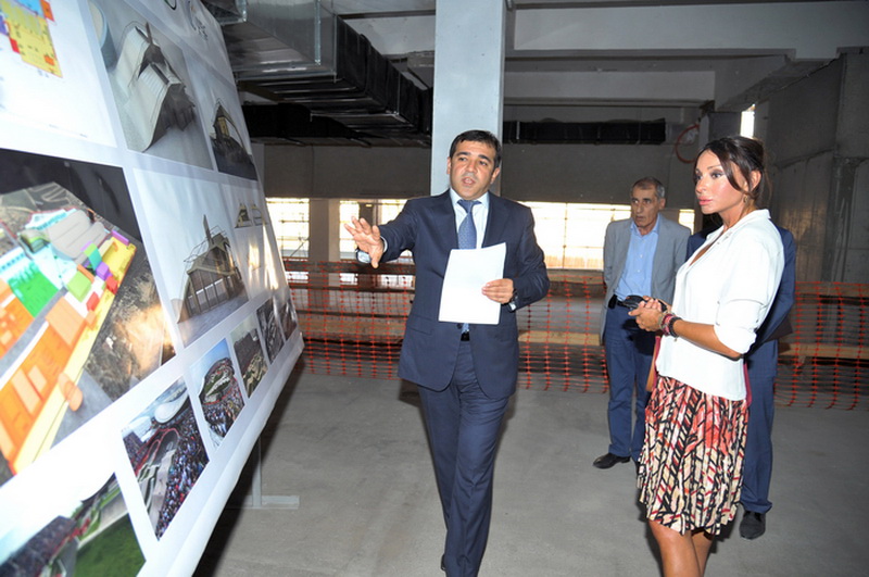 Первая леди Азербайджана Мехрибан Алиева ознакомилась со строительством и реконструкцией спортивных объектов в связи с подготовкой к первым Европейским играм - ФОТО