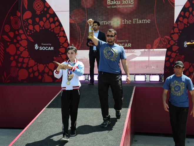 Факел Евроигр доставлен в Уджар - ФОТО