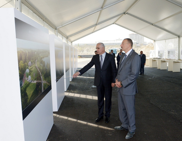 Президент Ильхам Алиев ознакомился с ходом работ по строительству Олимпийского стадиона, ряда дорожных объектов и восстановлению экосреды озера Беюкшор - ОБНОВЛЕНО - ФОТО