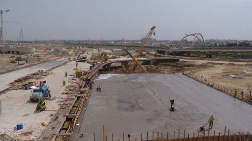 Автодорога у Олимпийского стадиона сделает движение транспорта удобнее - ФОТО