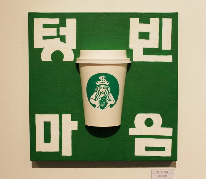 "Картинная галерея" Day.Az: Искусство из стаканчиков Starbucks - ФОТО