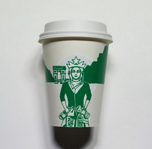 "Картинная галерея" Day.Az: Искусство из стаканчиков Starbucks - ФОТО