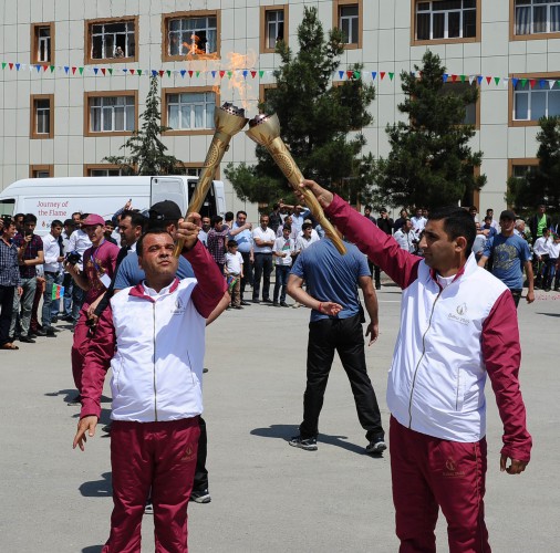 Факел Евроигр доставлен в Уджар - ФОТО
