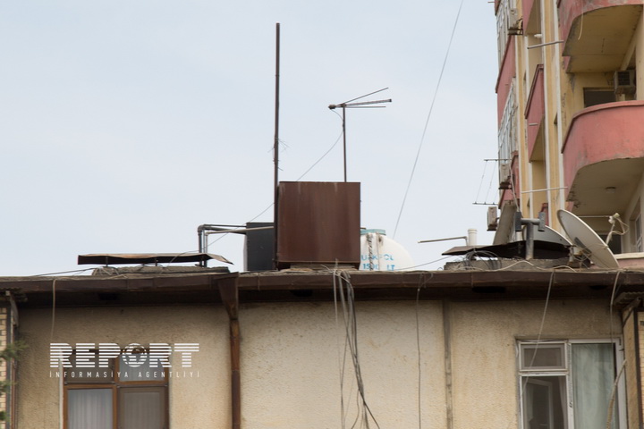 Binaların damında su çəni qoyanlara - CƏZA - FOTOLAR