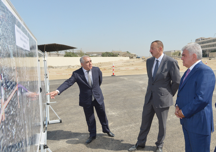 Президент Ильхам Алиев ознакомился с ходом работ по строительству Олимпийского стадиона, ряда дорожных объектов и восстановлению экосреды озера Беюкшор - ОБНОВЛЕНО - ФОТО