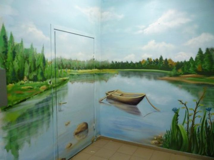 Красивые рисунки в подъездах многоэтажек - ФОТО