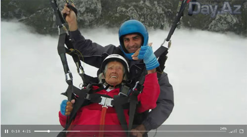 104-летняя британка сменила инвалидную коляску на параплан - ВИДЕО