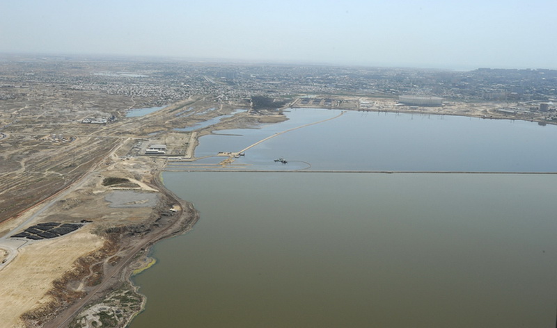 Президент Ильхам Алиев ознакомился с ходом работ по строительству Олимпийского стадиона, ряда дорожных объектов и восстановлению экосреды озера Беюкшор - ОБНОВЛЕНО - ФОТО